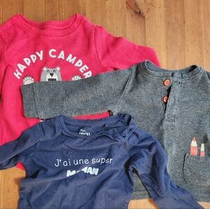 Toddler Boy Winter 3 Long Sleeve Shirt Bundle